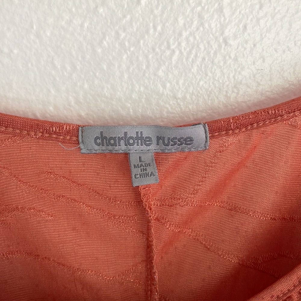 Charlotte Russe Ruffle Top M/L - Picture 3 of 4